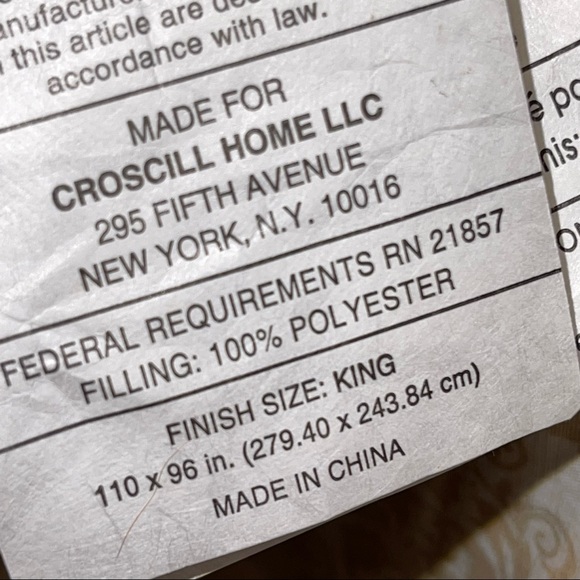 King Croscill comforter great used condition smoke free home - Picture 5 of 5